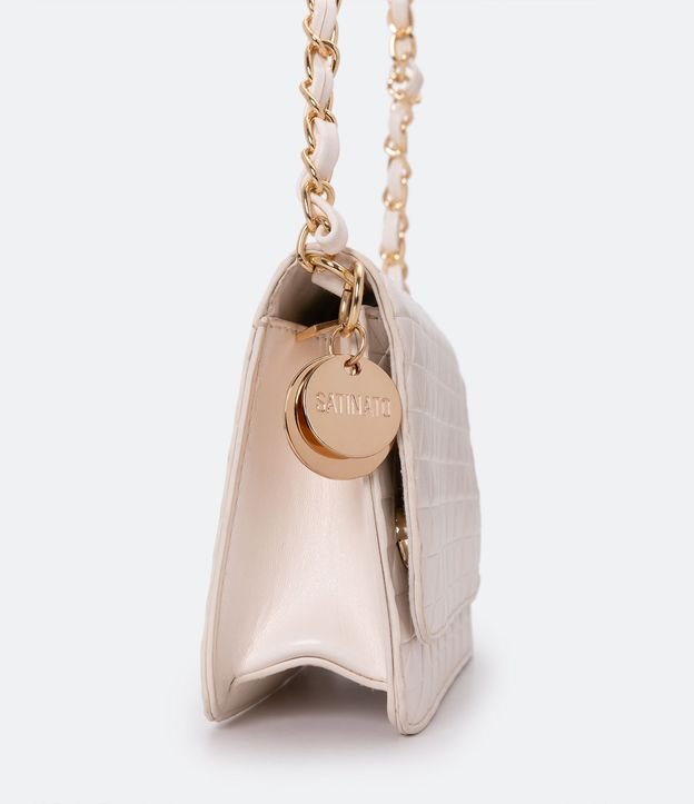 Bolso Estructurado en Capitoneada con Asas de Cadena 4