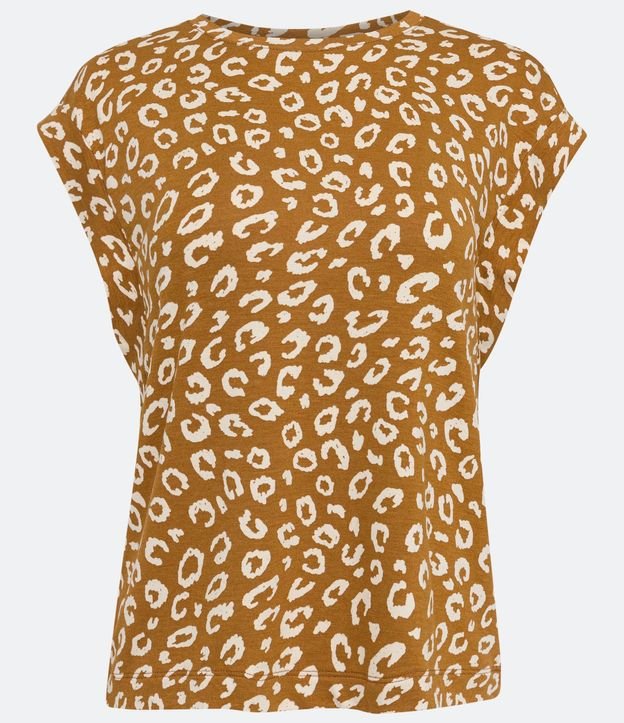 Blusa Musculosa Muscle Tee en Viscosa con Estampado Animal Print 5