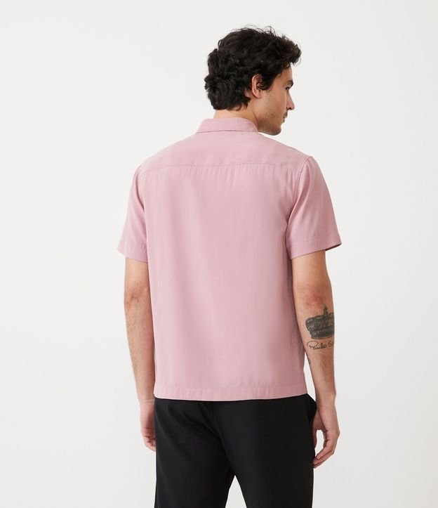 Camisa Slim en Viscosa con Botones y Manga Corta 3