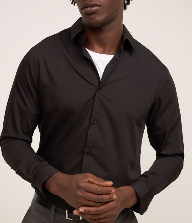 Camisa Slim en Tejido de Bambú Básica 3