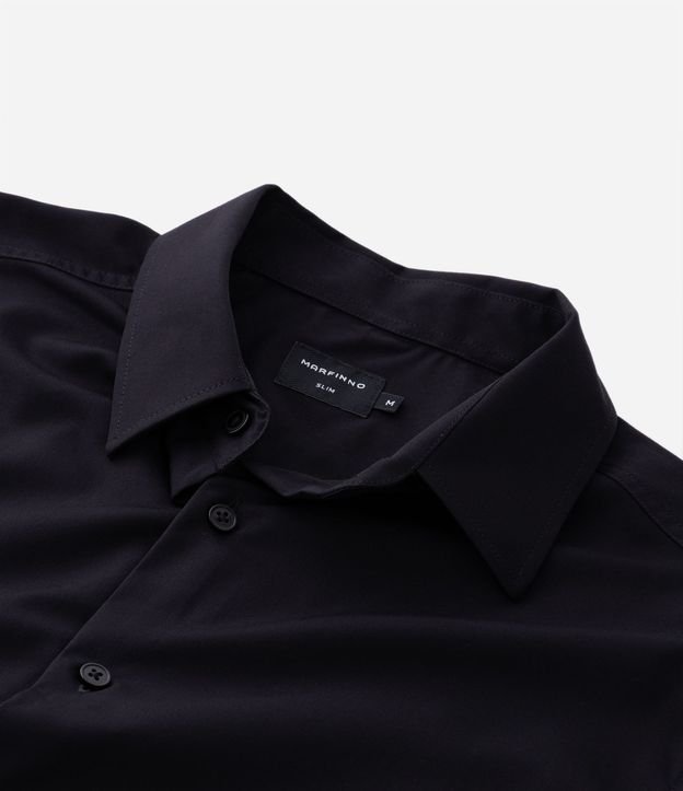 Camisa Slim en Tejido de Bambú Básica 8