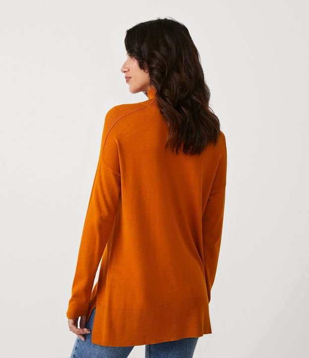 Blusa de Punto con Cuello Alto y Detalles Acanalados en la Manga 3