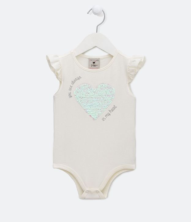 Conjunto Infantil Estampado Corazón con Lentejuelas - 1 a 5 años 2