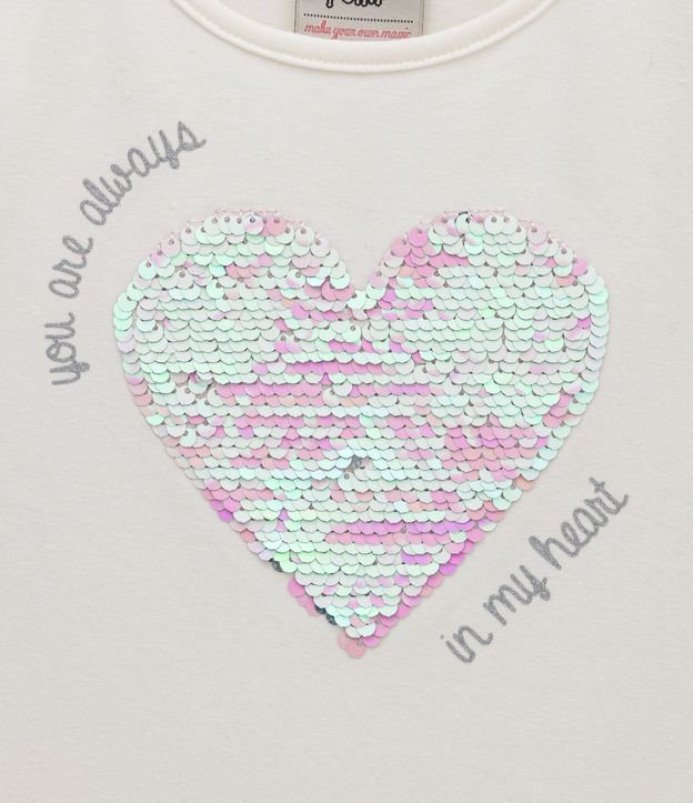 Conjunto Infantil Estampado Corazón con Lentejuelas - 1 a 5 años 3