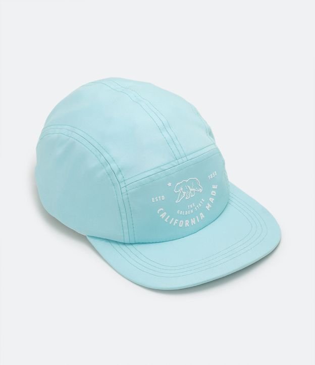 Gorra Ala Recta Five Panel con Estampado Oso California Made