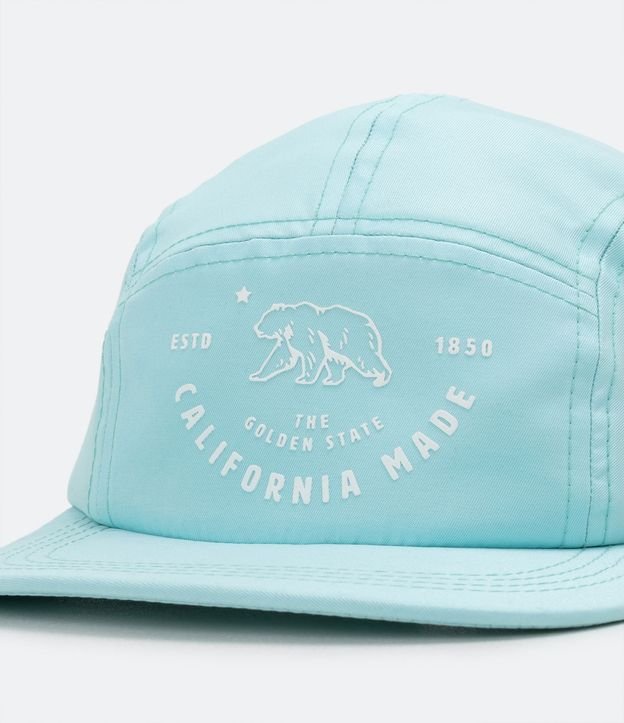 Gorra Ala Recta Five Panel con Estampado Oso California Made 4