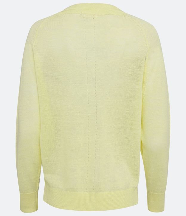 Blusa Ligera en Punto en Lino con Escote V 3