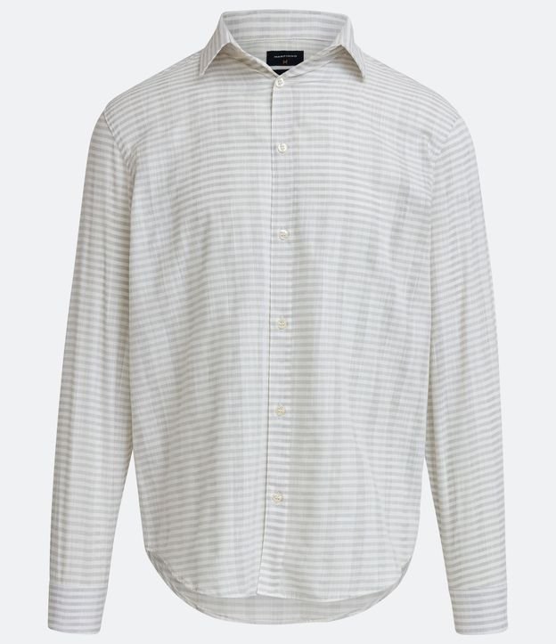 Camisa Comfort en Algodón Texturizado con Rayas 6
