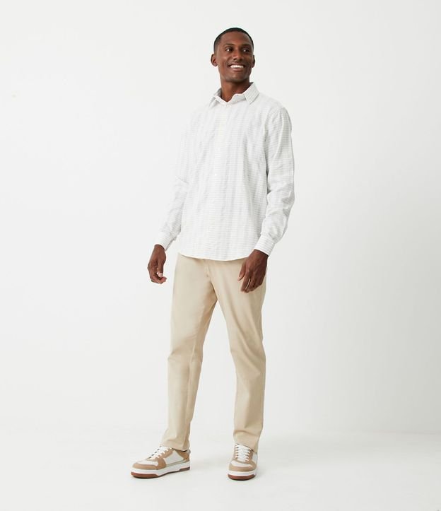 Camisa Comfort en Algodón Texturizado con Rayas 2