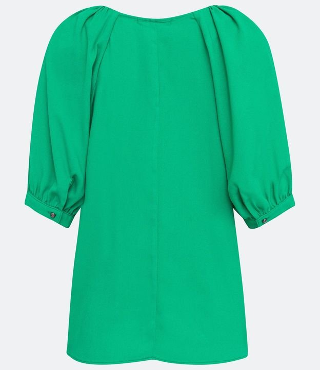 Blusa Manga Corta en Crepé con Detalle en lo Escote 7