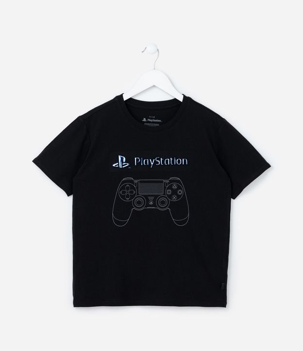 Remera Infantil con Estampado Holográfica PlayStation - Talle 5 a 14 años