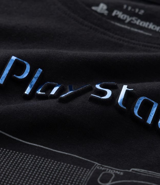 Remera Infantil con Estampado Holográfica PlayStation - Talle 5 a 14 años 2