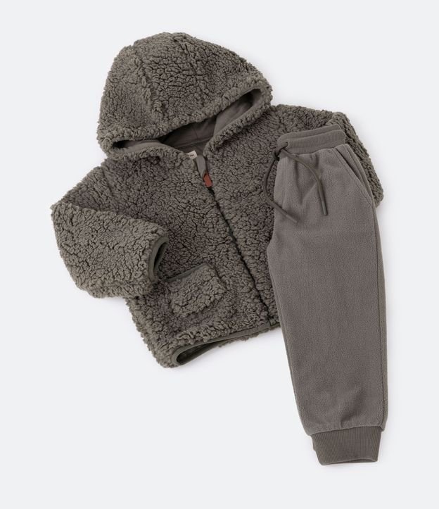 Conjunto Infantil en Sherpa con Capucha - Talle 1 a 5 años 11