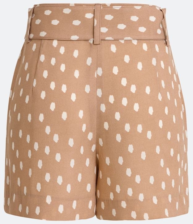 Short con Cinturón Forrado y Estampado de Lunares 6