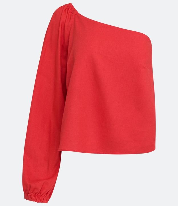 Blusa en Lino con Un Hombro 5