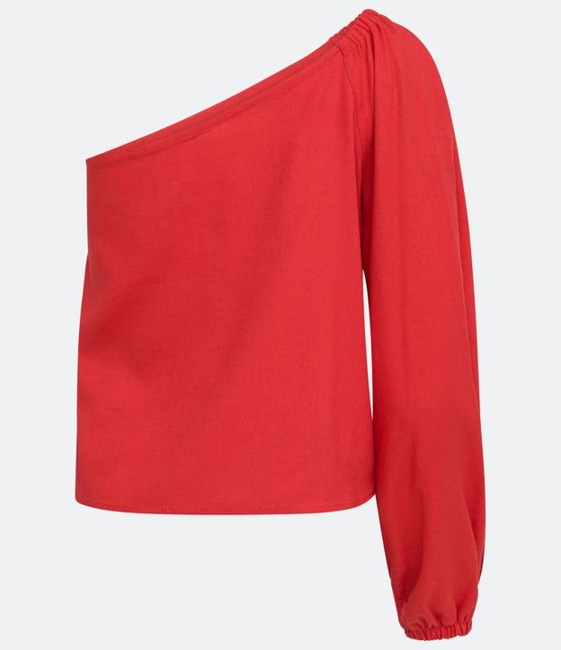 Blusa en Lino con Un Hombro 6