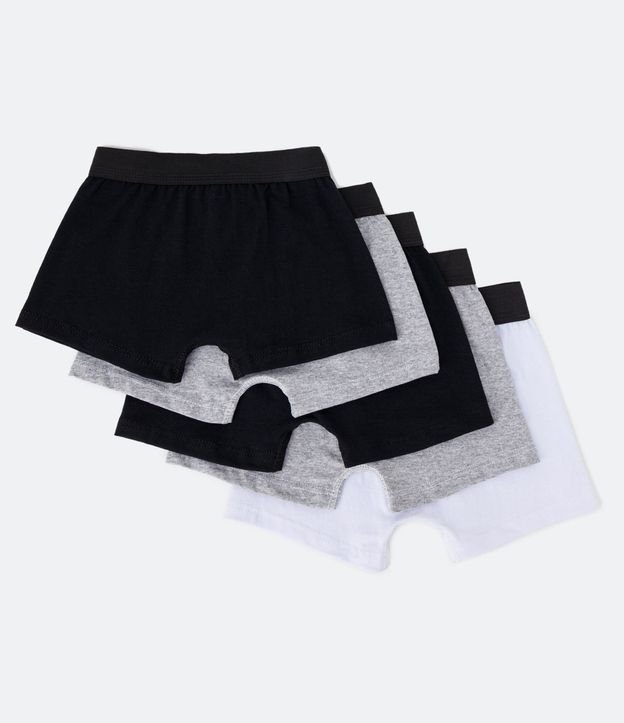 Kit 05 Calzoncillos Boxer Infantiles Basicas - Talle 2 a 14 años 3