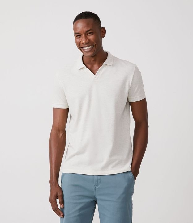 Polo Comfort en Algodón Texturizado con Manga Corta 2