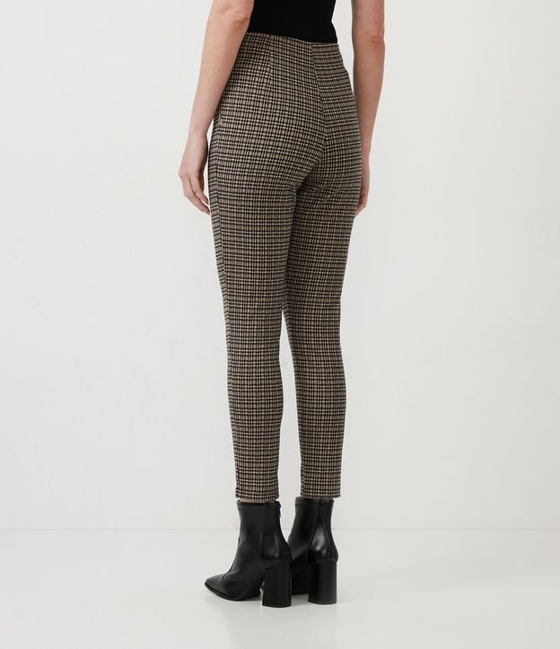 Pantalón Legging con Detalle en la Cintura y Estampado Pied de Poule 3