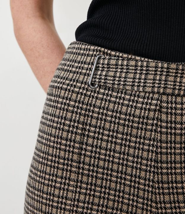 Pantalón Legging con Detalle en la Cintura y Estampado Pied de Poule 4