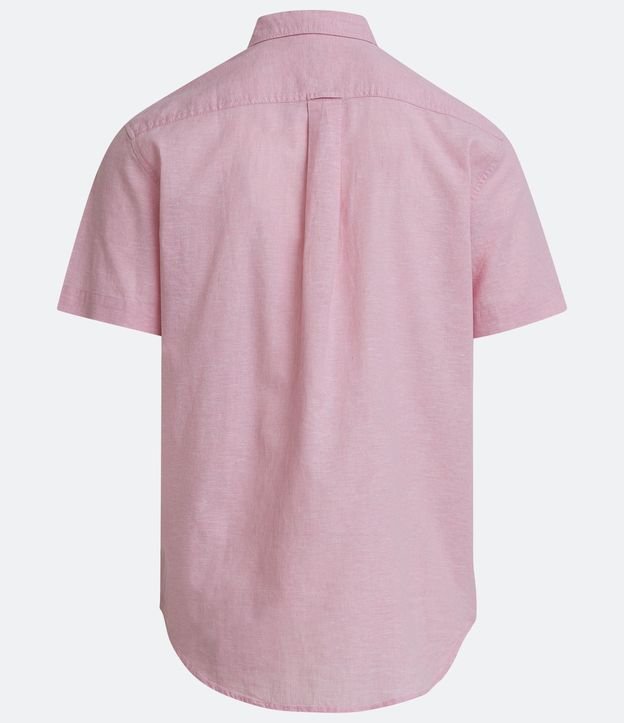 Camisa Comfort Básica en Lino con Bolsillo Delantero 7