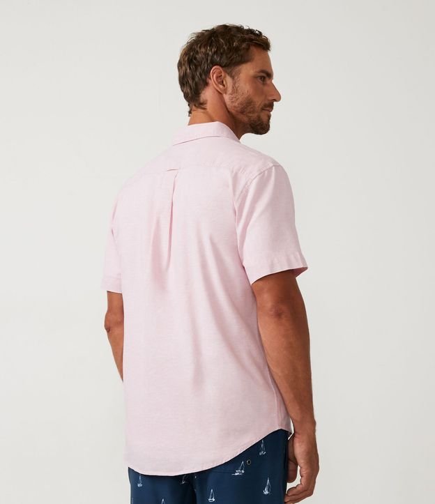 Camisa Comfort Básica en Lino con Bolsillo Delantero 3