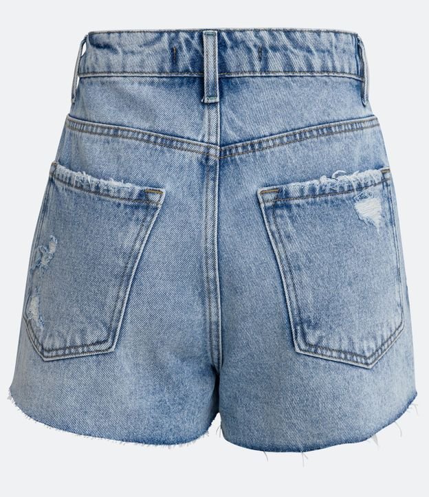 Short Cintura Alta en Jeans con Detalles Brillantes y Estrellas 6