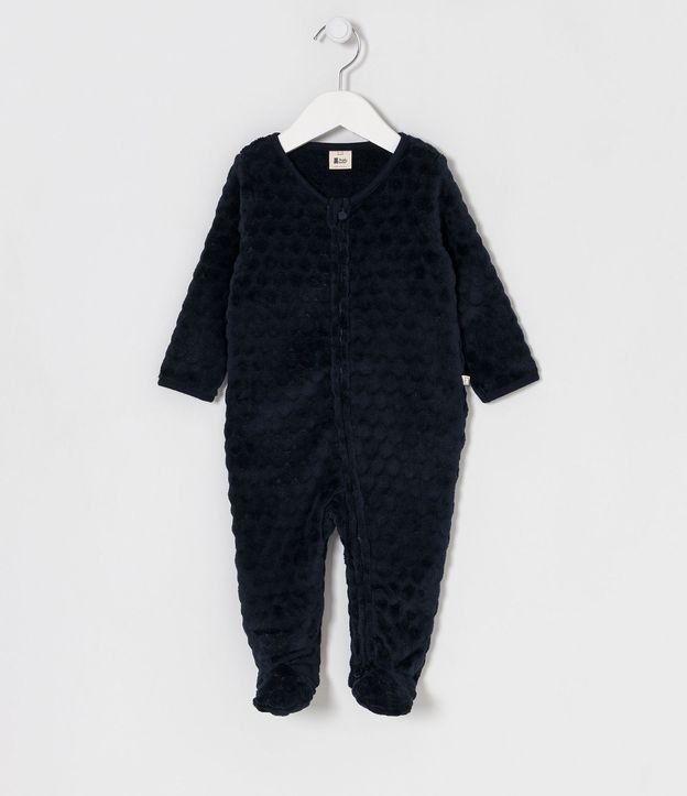 Mono Infantil en Plush con Textura de Lunares - Talle 0 a 24 meses