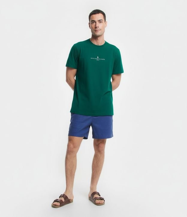 Remera Comfort en Algodón con Estampa de Lettering