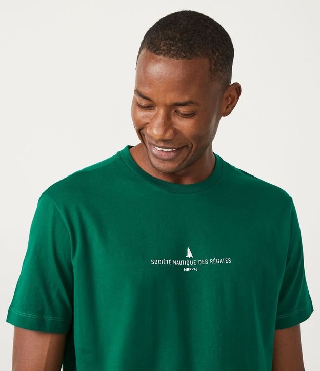 Remera Comfort en Algodón con Estampa de Lettering 8