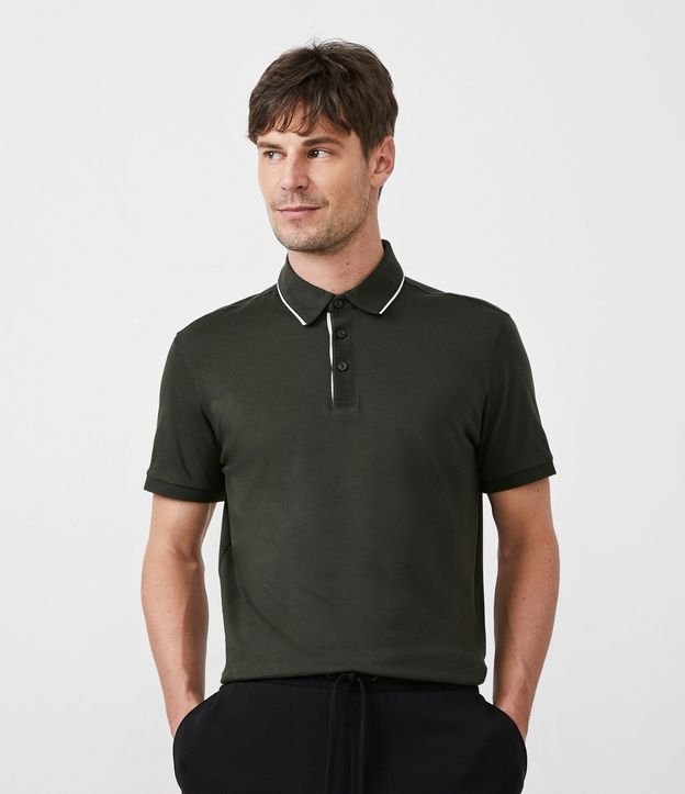 Camisa Polo Regular en Gamuza de Algodón Peruano 1