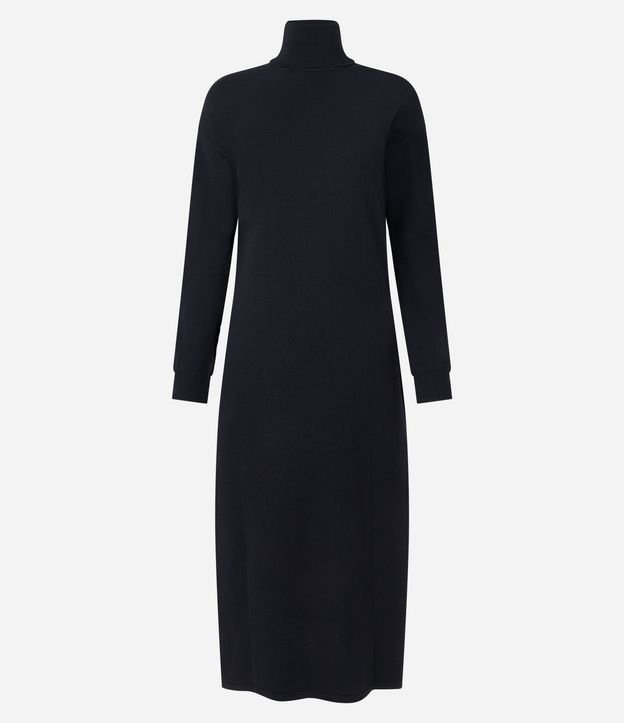 Vestido Midi de Punto con Cuello Alto 8