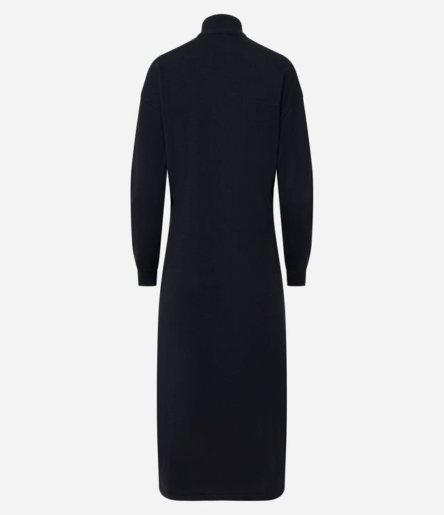Vestido Midi de Punto con Cuello Alto 10