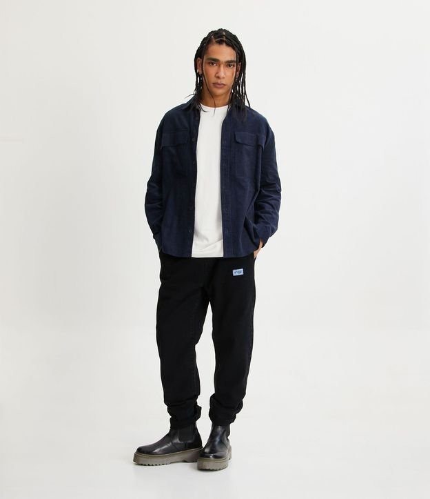 Camisa Overshirt en Terciopelo Cotelé con Bolsillos Delanteros 2