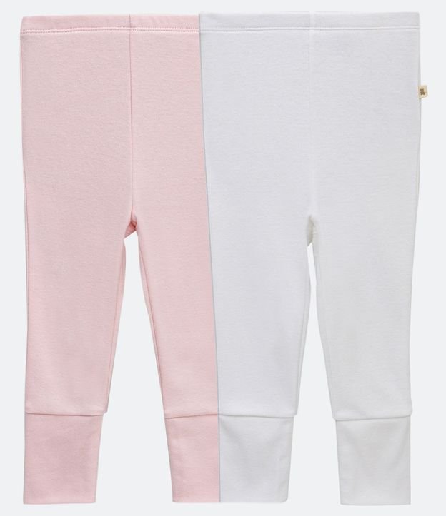 Kit 02 Pantalones Infantil con Puño Largo- Talle RN a 12 meses
