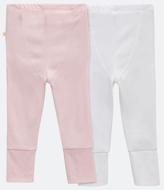 Kit 02 Pantalones Infantil con Puño Largo- Talle RN a 12 meses 8