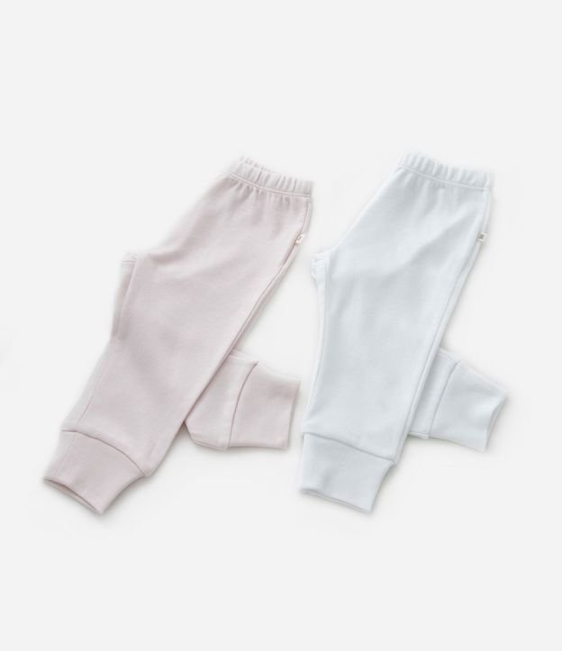 Kit 02 Pantalones Infantil con Puño Largo- Talle RN a 12 meses 5