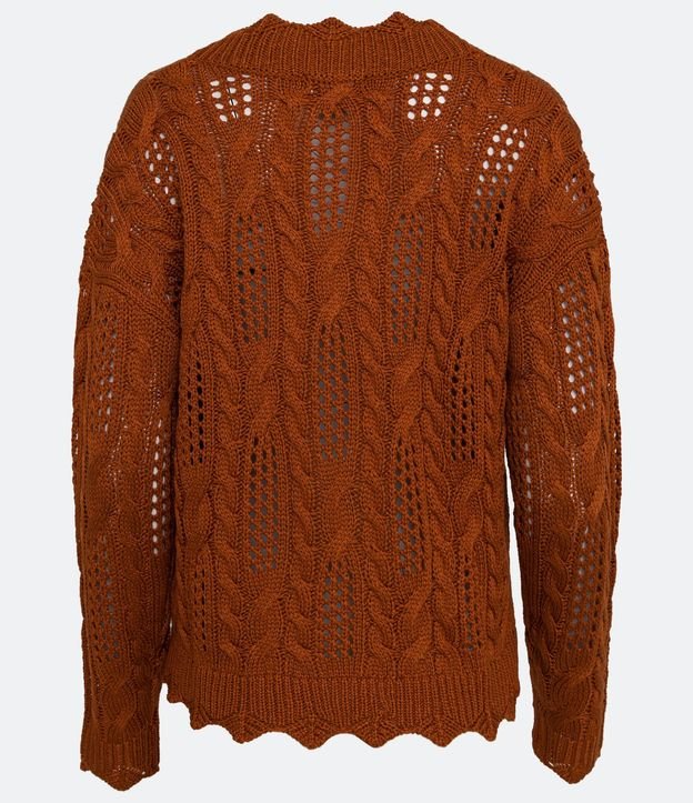 Cardigan en Punto con Detalles Texturizados y Huecos 2