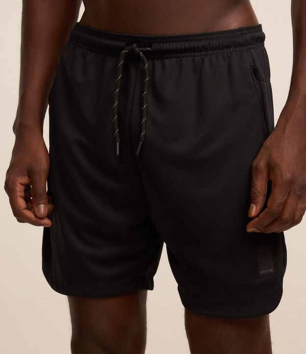Bermuda Deportiva Texturizada con Cintura Elástica y Bolsillos con Cremallera 3