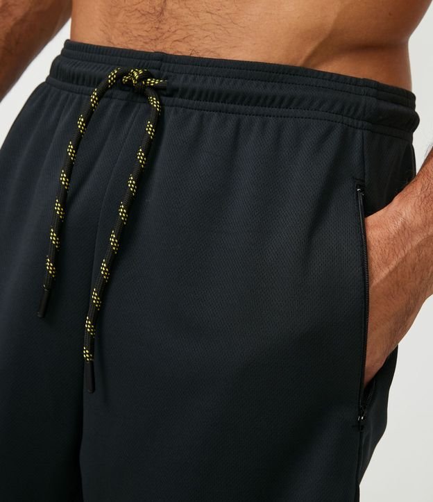 Bermuda Deportiva Texturizada con Cintura Elástica y Bolsillos con Cremallera 5