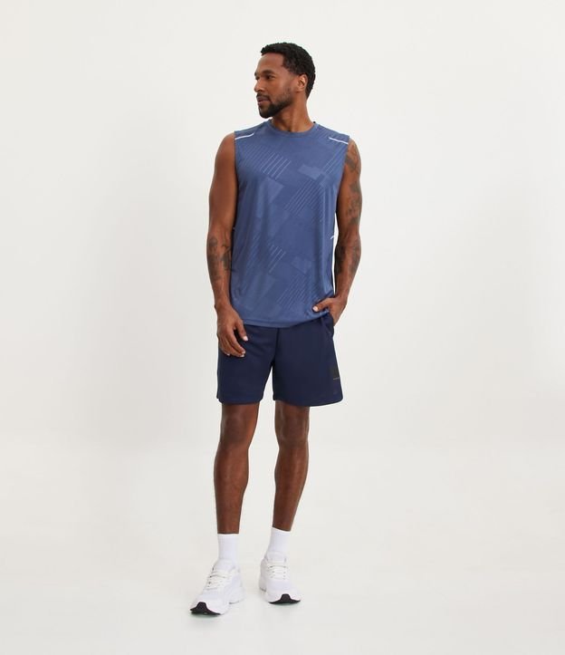 Bermuda Deportiva Texturizada con Cintura Elástica y Bolsillos con Cremallera 1