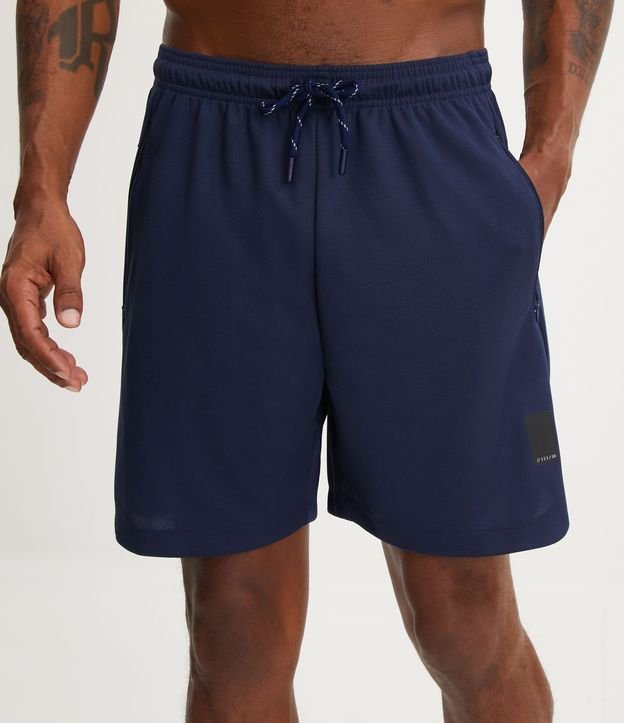 Bermuda Deportiva Texturizada con Cintura Elástica y Bolsillos con Cremallera 2