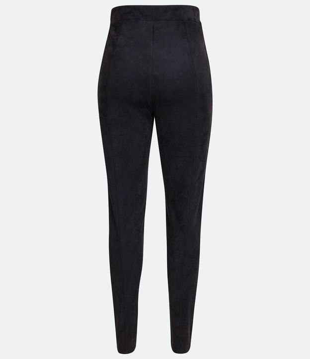 Pantalón Legging en Material Sintético con Recortes Verticales 11