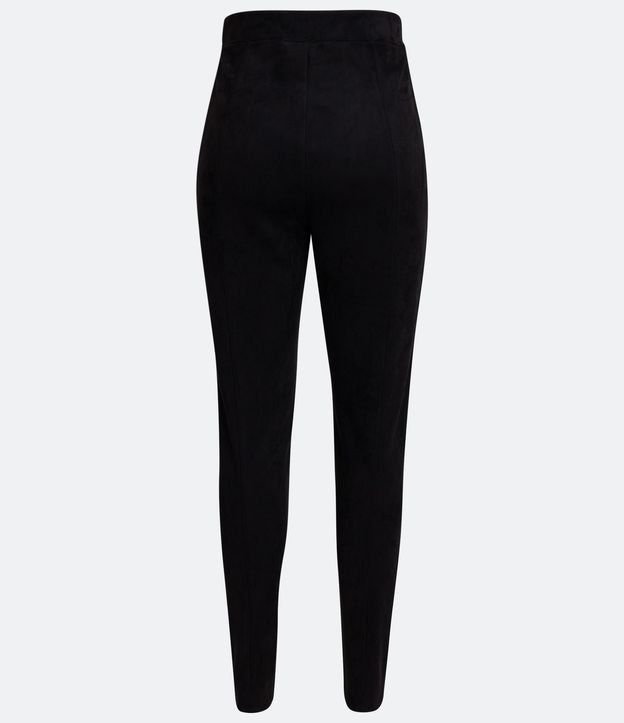 Pantalón Legging en Material Sintético con Recortes Verticales 10
