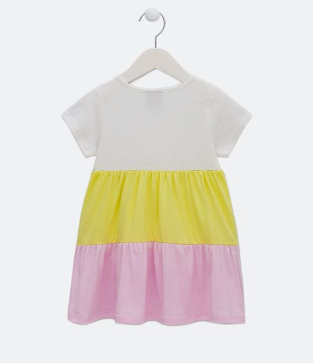 Vestido Infantil en Algodón con Volado en la Pollera - Talle 1 a 5 años 2