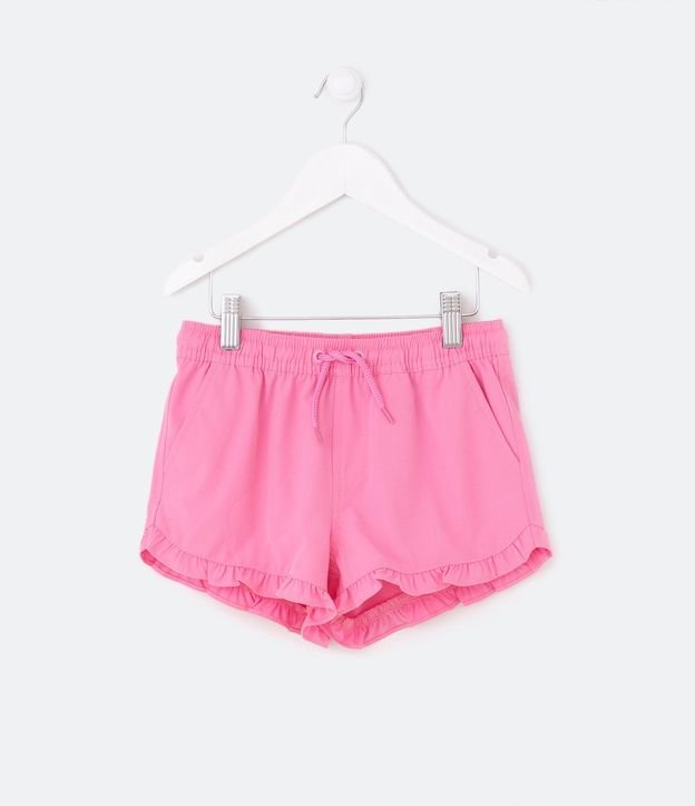 Short Infantil con Bolsillos y Volados - Talle 1 a 5 años