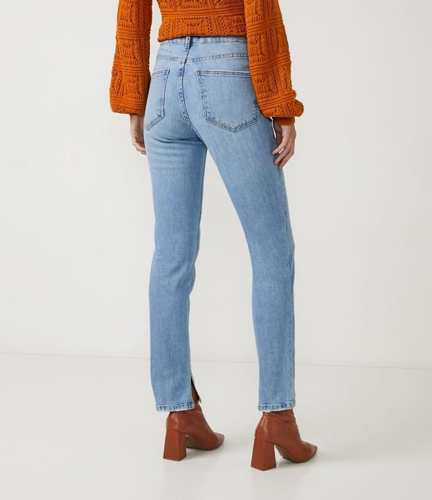 Pantalón Slim en Jeans con Encaje en la Bajo 3