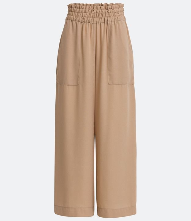 Pantalón Pantacourt con Cintura Elástica y Bolsillos Cuadrados 5