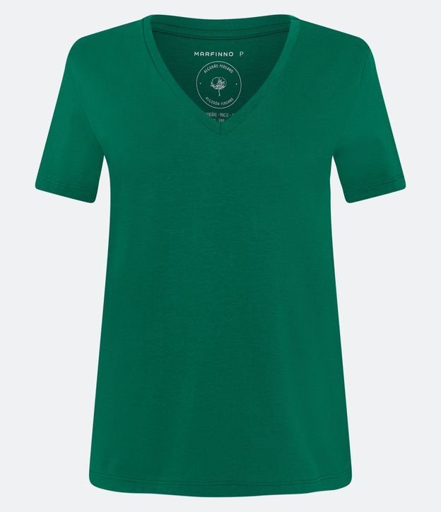 Blusa Básica en Algodón con Escote V 5