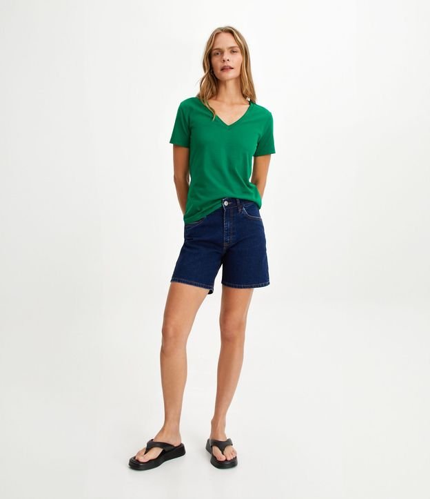 Blusa Básica en Algodón con Escote V 2